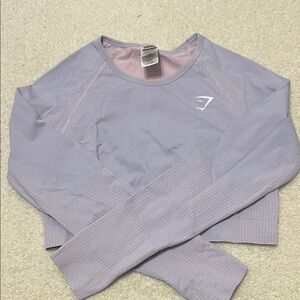 GYM SHARK Lavender Long Sleeve Crop Top